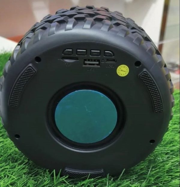 Tyre-Shaped Bluetooth Speaker – Deep Bass, Portable with LED Lights