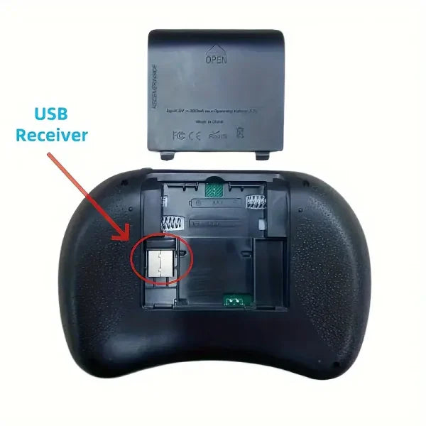 I8 Mini Wireless Keyboard with Touchpad – 7-Color Backlight, Plug & Play for TV & Projector