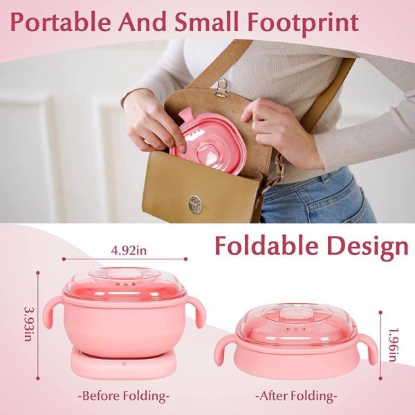 Portable Foldable Silicone Wax Warmer – 400ml (Random Color)