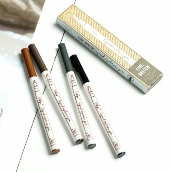 4 Tip Waterproof Eyebrow Pen – Fine Sketch Liquid Tattoo Tint for Natural Look