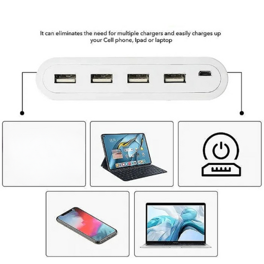 4-in-1 USB Hub – Connect USB Devices & Charge, Portable Extension for PC & Mobile