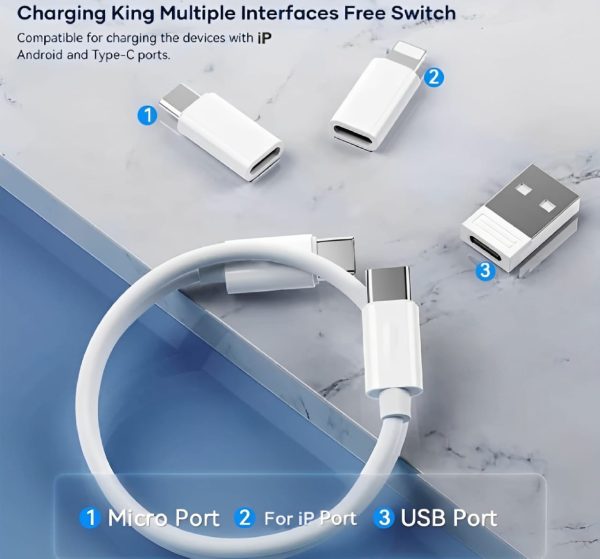 5-in-1 Data Cable Set – 60W Fast Charging, All-in-One (Random Color)