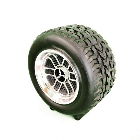 Tyre-Shaped Bluetooth Speaker – Deep Bass, Portable with LED Lights