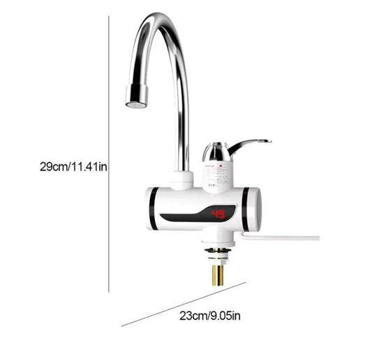 Electric Water Heating Faucet with Display & Shower