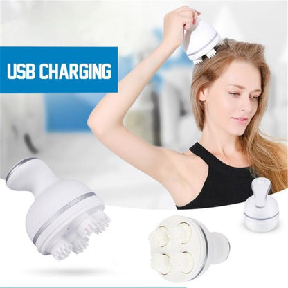 Electric Scalp Massager – Rechargeable with 4 Massage Clusters