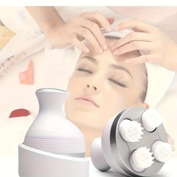 Electric Scalp Massager – Rechargeable with 4 Massage Clusters