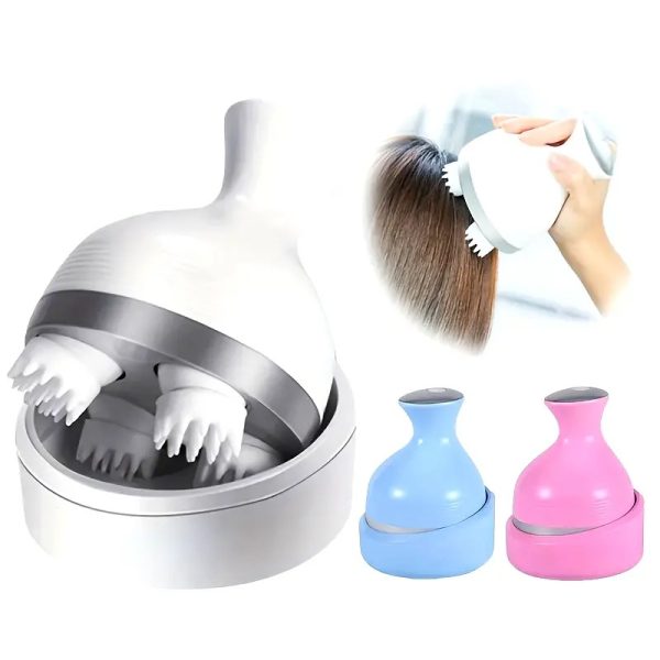 Electric Scalp Massager – Rechargeable with 4 Massage Clusters