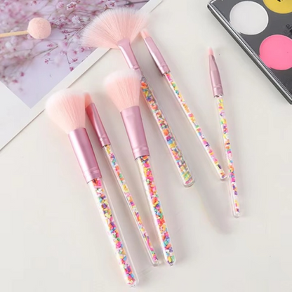 Sweet Beauty 7-Pcs Makeup Brush Set – Professional & Beginner (Random Color)